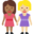 women holding hands, medium-dark skin tone, medium-light skin tone